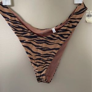 Aerie cheeky swim bottoms tiger striped NWT L